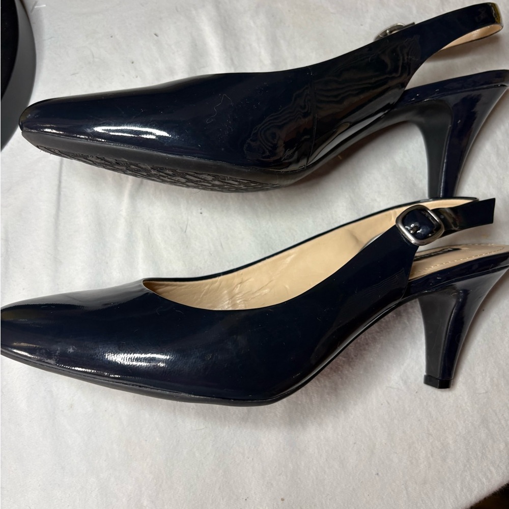 Alex Marie Black Slingback Heels